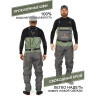 Полукомбинезон забродный NORFIN PILOT STOCKINGFOOT 2 р.M 83321-02M